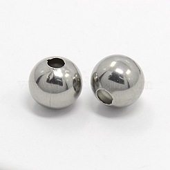 Tarnish Resistant 304 Stainless Steel Round Spacer Beads&nbsp;STAS-X0001