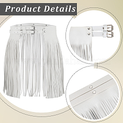Imitation Leather Fringe Skirt Waist Belts&nbsp;AJEW-WH20020-266B