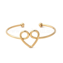 304 Stainless Steel Cuff Bangles for Women&nbsp;BJEW-Z150-02G-01