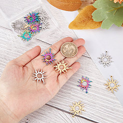 18Pcs 3 Colors 304 Stainless Steel Pendants&nbsp;STAS-BBC0001-77