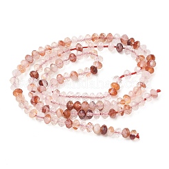 Natural Hematoid Quartz/Ferruginous Quartz Beads Strands&nbsp;G-Z161-C01-4x3mm