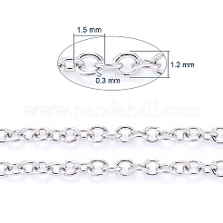 Tarnish Resistant 304 Stainless Steel Cable Chains&nbsp;CHS-F006-02A-P