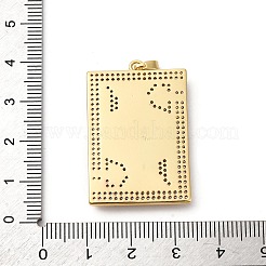 Brass Micro Pave Cubic Zirconia and Enamel Pendants&nbsp;KK-Q098-17G-B