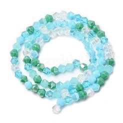 Electroplate Glass Beads Strands&nbsp;EGLA-D018-02F