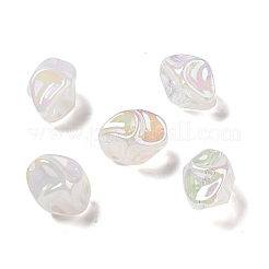 UV Plating Rainbow Iridescent Acrylic Beads&nbsp;PACR-M002-07