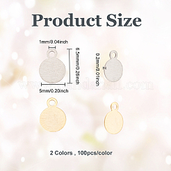 200Pcs 2 Colors 304 Stainless Steel Charms&nbsp;STAS-DC0012-56