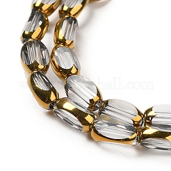 Electroplate Transparent Glass Beads Strands&nbsp;EGLA-Q127-A01-01