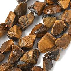 Raw Rough Natural Tiger Eye Beads Strands&nbsp;G-M453-D10