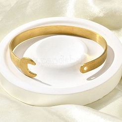 201 Stainless Steel Cuff Bangles for Women&nbsp;BJEW-B121-01