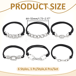 6Pcs 6 Styles Elastic Hair Ties&nbsp;OHAR-ME0001-16A