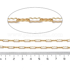 304 Stainless Steel Wavy Rectangle Link Chains&nbsp;CHS-C023-02B-G