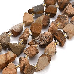 Raw Rough Natural Picture Jasper Beads Strands&nbsp;GG-CBA0B77-A08-01
