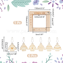 Alloy and  Wooden Sweater Knitting tool&nbsp;AJEW-WH0472-20E
