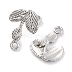 Non-Tarnish 304 Stainless Steel Studs Earring Findings&nbsp;EJEW-H013-16P