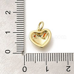 Brass Micro Pave Cubic Zirconia Pendants&nbsp;KK-L225-025G