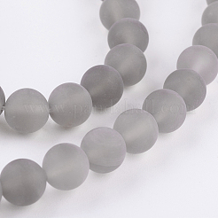 Natural Grey Agate Bead Strands&nbsp;G-H055-8mm