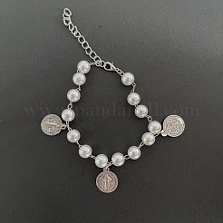 Iron Flat Round with  Saint Benedict Charm Bracelets&nbsp;HP3576