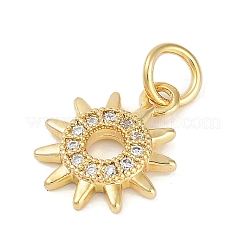 Rack Plating Brass Micro Pave Cubic Zirconia Pendants&nbsp;LS-KK-H509-06G