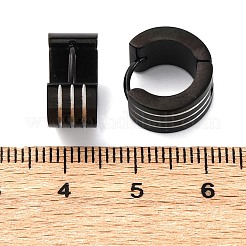 304 Stainless Steel Polishing effect Hoop Earrings&nbsp;EJEW-M001-13EB