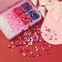 8 Style Bicone AB Color Plated Eco-Friendly Transparent Acrylic Beads&nbsp;TACR-YW0001-37A