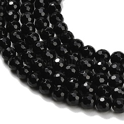 Natural Black Onyx Beads Strands&nbsp;X-G-C280-B01-6mm