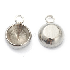 Tarnish Resistant 202 Stainless Steel Pendant Rhinestone Settings&nbsp;STAS-F266-24P