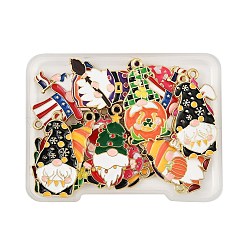 16Pcs 8 Styles Alloy Enamel Pendants&nbsp;ENAM-FP0003-11