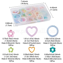 60Pcs 6 Style Acrylic Bead Frame&nbsp;SACR-FS0001-14