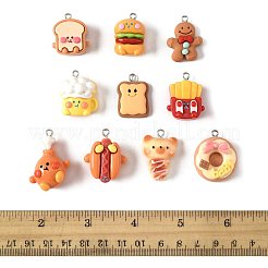 20Pcs 10 Styles Opaque Resin Imitation Food Pendants&nbsp;CRES-FS0001-24