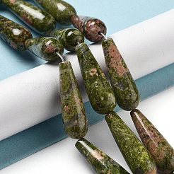 Natural Unakite Beads Strands&nbsp;G-P528-H12-01