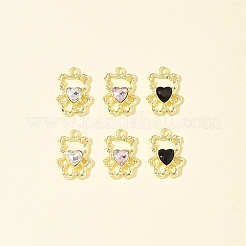 10Pcs Alloy with Rhinestone Pendants&nbsp;ALRI-FS0001-07