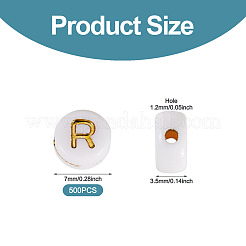 500Pcs Plating Acrylic Beads&nbsp;PACR-TADJ0001-01R