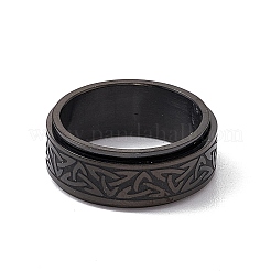 Enamel Sailor's Knot Pattern Rotating Spinner Ring&nbsp;RJEW-G272-01B