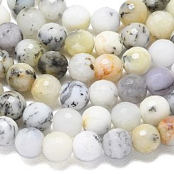 Natural White African Opal Beads Strands&nbsp;G-B165-A12-6mm