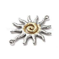 Two Tone 304 Stainless Steel Sun Connector Charms&nbsp;STAS-A121-03P
