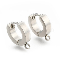 Tarnish Resistant Personalized Unisex 304 Stainless Steel Hoop Earrings&nbsp;LS-EJEW-G120-59P