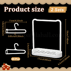 Miniature Plastic Doll Clothes Hangers&nbsp;DIY-WH0698-085