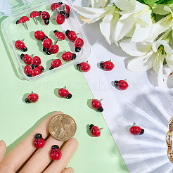 30Pcs Plastic Ladybug Drawing Pins&nbsp;AJEW-SC00067