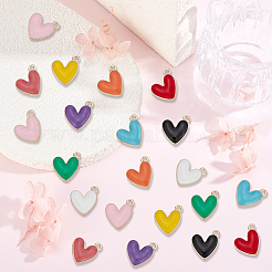 60Pcs 10 Colors Eco-Friendly Zinc Alloy Pendants&nbsp;FIND-SC0024-13