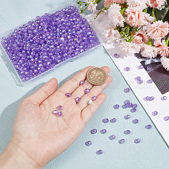 800Pcs UV Plating Transparent Acrylic Beads&nbsp;PACR-GO0001-01
