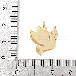 Brass Colorful Enamel Pigeon Pendants&nbsp;KK-P323-03G