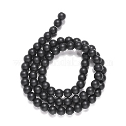 Synthetic Black Stone Beads Strands&nbsp;G-G508-6MM