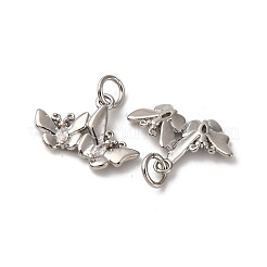 Brass Micro Pave Cubic Zirconia Pendants&nbsp;KK-P308-38P