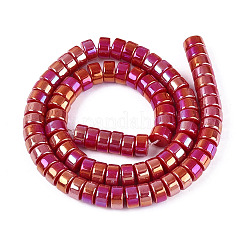 AB Color Plated Opaque Glass Beads Strands&nbsp;GLAA-T026-4x8mm-P03