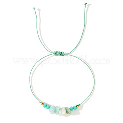 Bohemian Style Natural Green Aventurine Chips Braided Bead Bracelets for Women Men&nbsp;FC0503-3