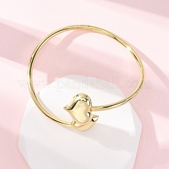 Heart Brass Bangles for Women&nbsp;BJEW-Q060-04G