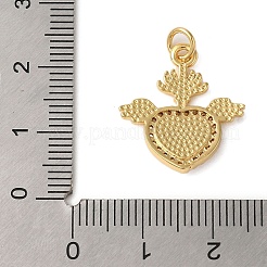 Rack Plating Brass Micro Pave Cubic Zirconia Pendants&nbsp;KK-P279-04A-G