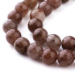 Natural Purple Aventurine Round Bead Strands&nbsp;G-E334-6mm-21