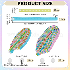 100Pcs 2 Styles Polyester Elastic Roll-up Storage Belt&nbsp;AJEW-FG0005-29
