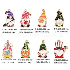 16Pcs 8 Styles Alloy Enamel Pendants&nbsp;ENAM-FP0003-11